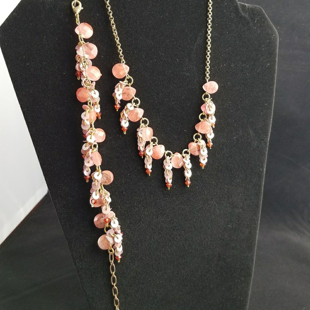 Statement Necklace and Bracelet